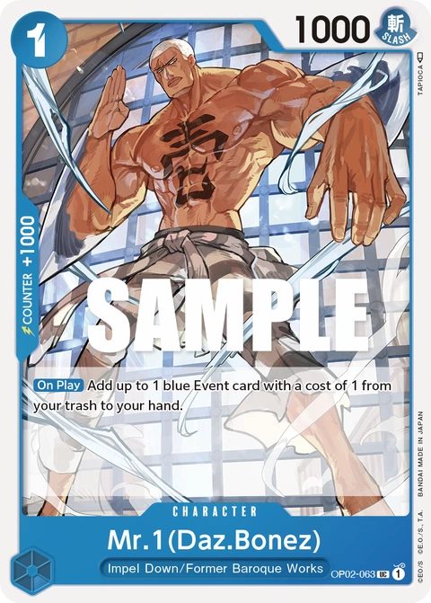 Mr.1(Daz.Bonez) - One Piece Card Game card