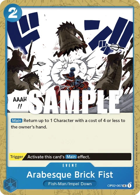 Arabesque Brick Fist - One Piece Card Game card