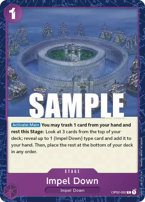 Impel Down - One Piece Card Game card