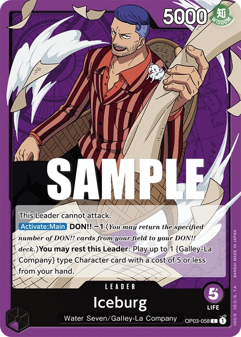 Iceburg, One Piece Card Game Leader
