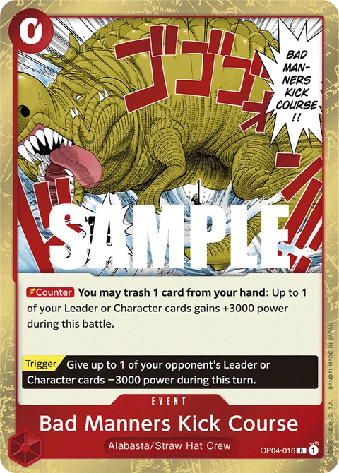 Bad Manners Kick Course, One Piece Card Game Leader
