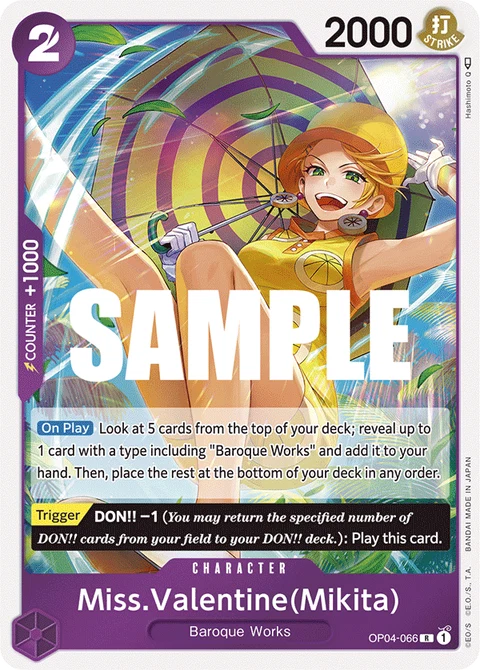 Miss.Valentine(Mikita) - One Piece Card Game card