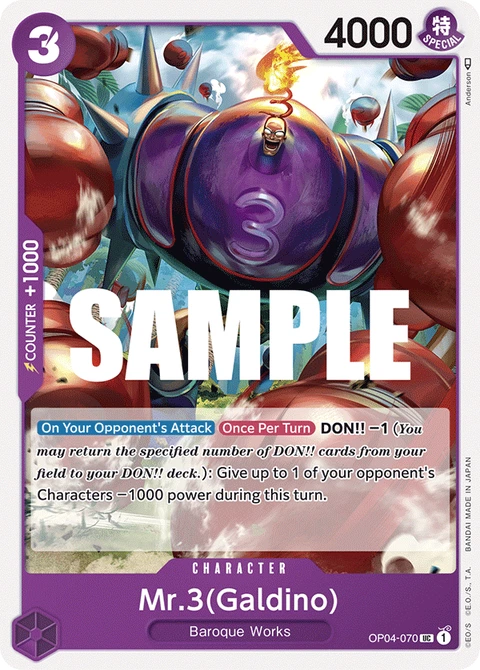Mr.3(Galdino) - One Piece Card Game card