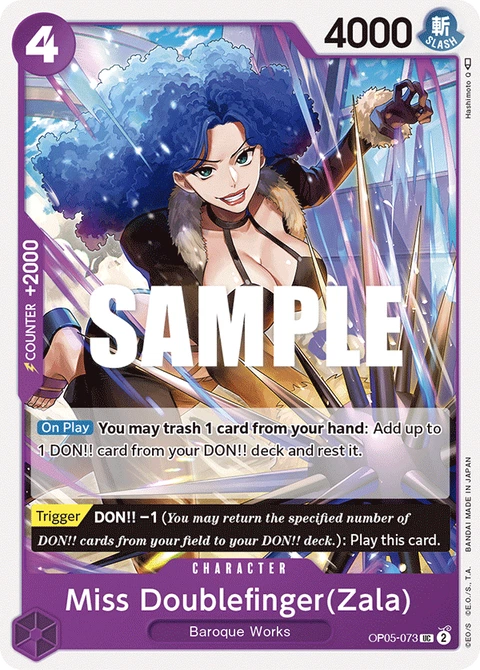 Miss Doublefinger(Zala) - One Piece Card Game card
