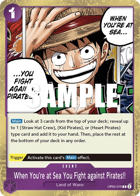 When You're at Sea You Fight against Pirates!! - One Piece Card Game card