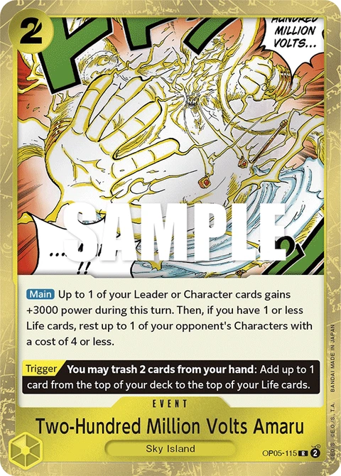 Two-Hundred Million Volts Amaru - One Piece Card Game card