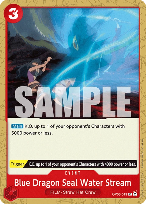 Blue Dragon Seal Water Stream - One Piece Card Game card