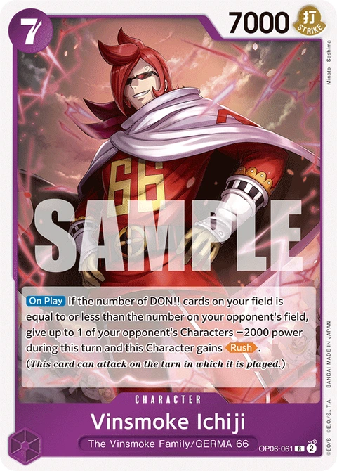 Vinsmoke Ichiji - One Piece Card Game card