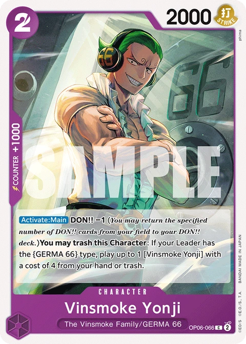 Vinsmoke Yonji - One Piece Card Game card