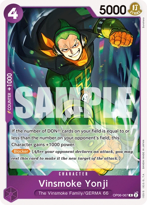 Vinsmoke Yonji - One Piece Card Game card
