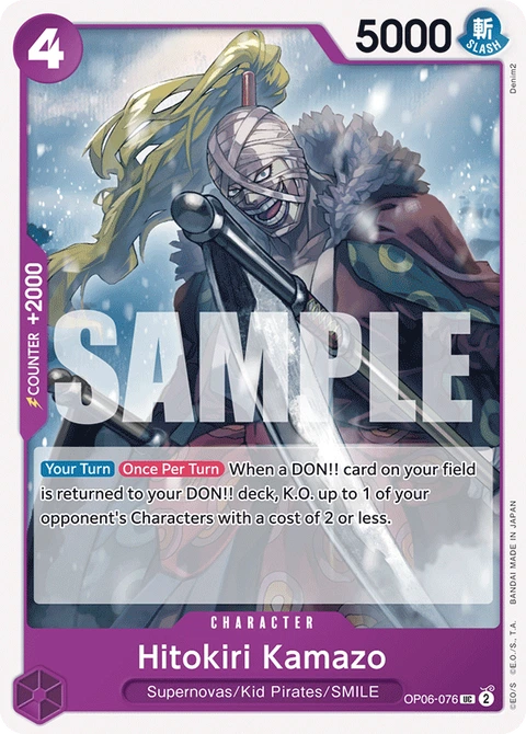 Hitokiri Kamazo - One Piece Card Game card