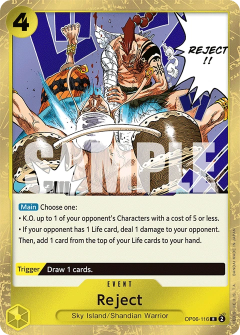 Reject - One Piece Card Game card