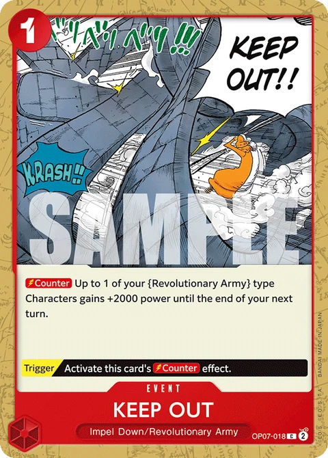 KEEP OUT - One Piece Card Game card