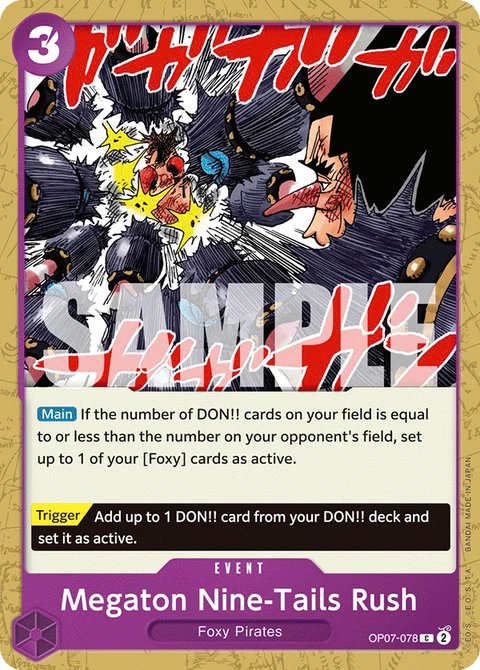 Megaton Nine-Tails Rush - One Piece Card Game card
