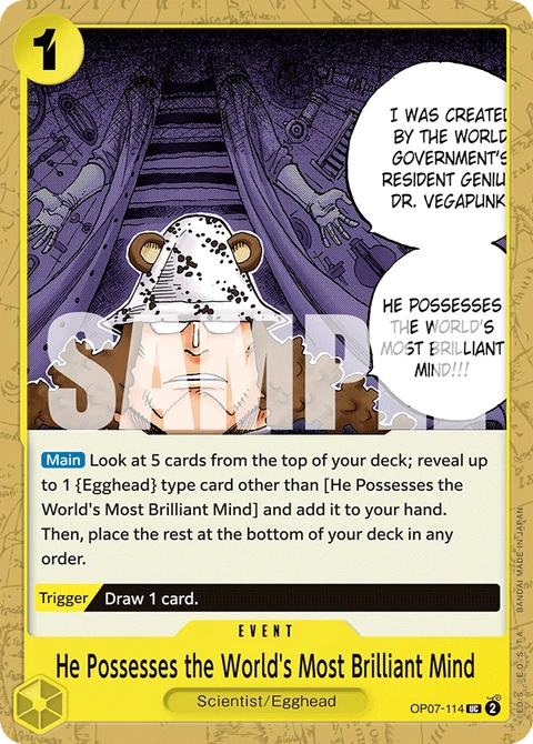 He Possesses the World's Most Brilliant Mind - One Piece Card Game card