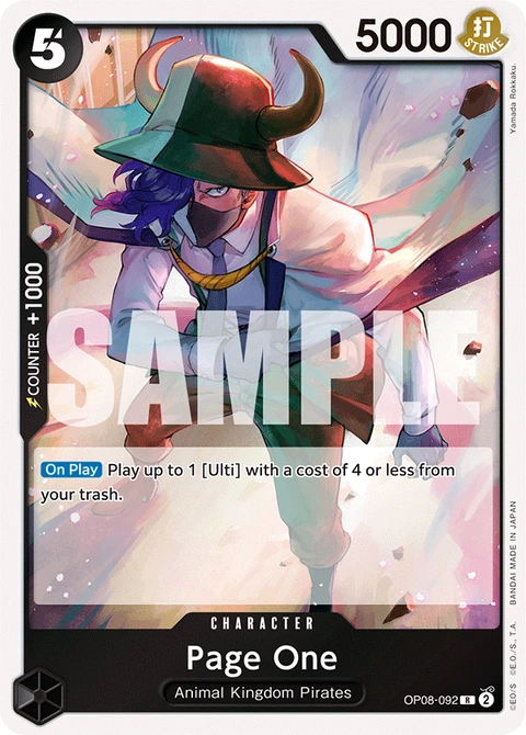 Page One - One Piece Card Game card