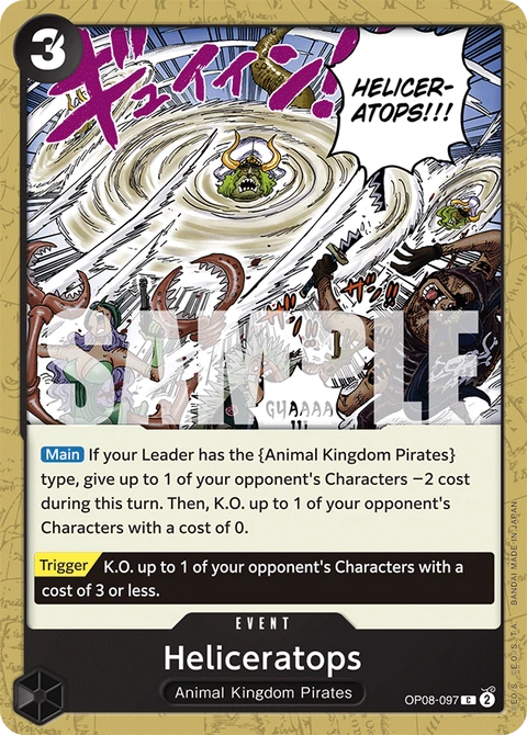 Heliceratops - One Piece Card Game card