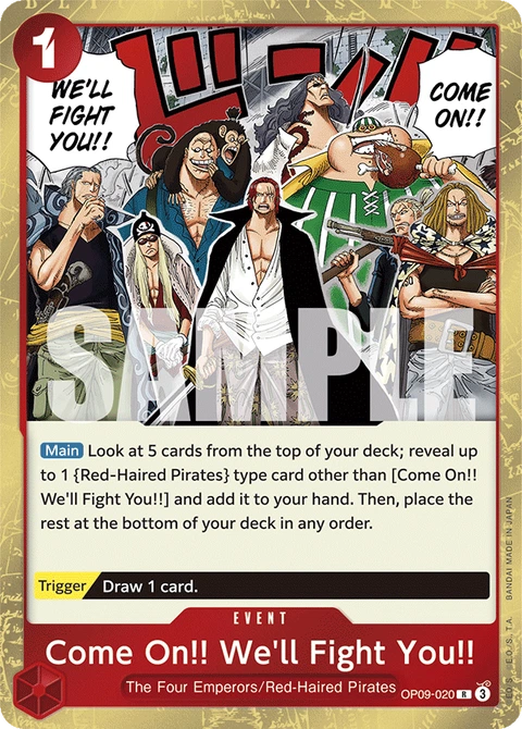 Come On!! We'll Fight You!! - One Piece Card Game card