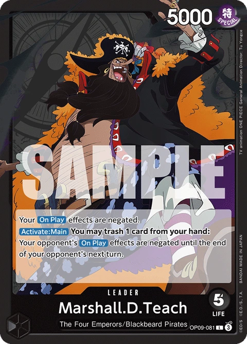 Marshall.D.Teach, One Piece Card Game Leader