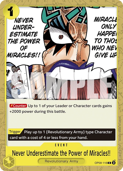 Never Underestimate the Power of Miracles!! - One Piece Card Game card