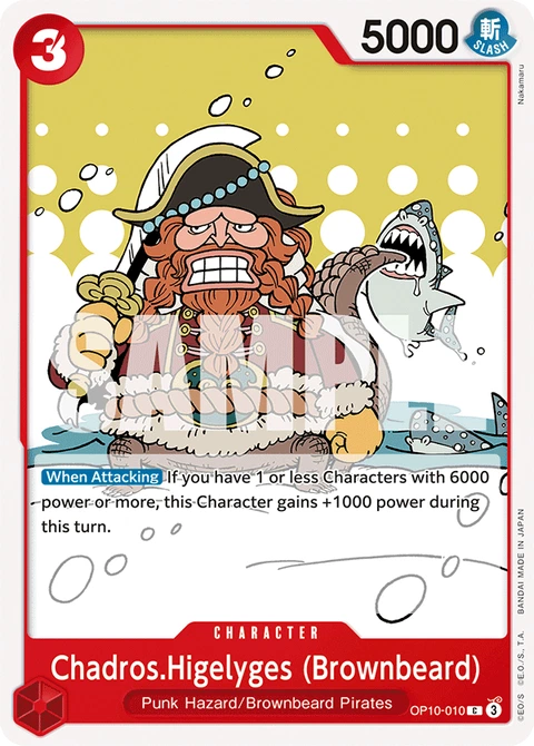 Chadros.Higelyges (Brownbeard) - One Piece Card Game card