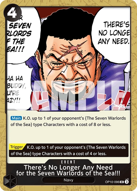 There’s No Longer Any Need for the Seven Warlords of the Sea!!! - One Piece Card Game card
