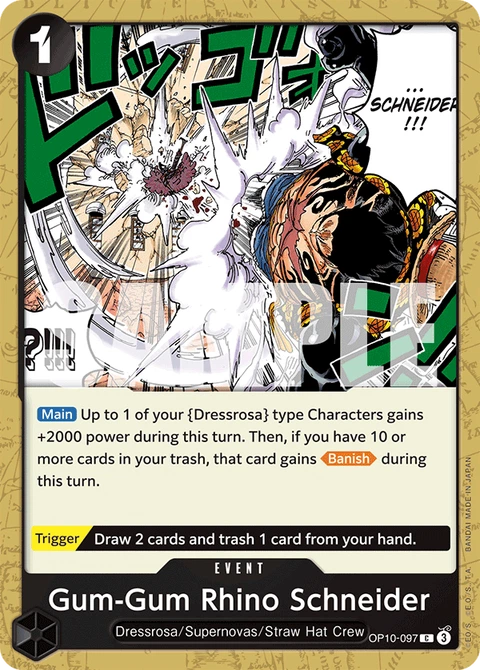 Gum-Gum Rhino Schneider - One Piece Card Game card