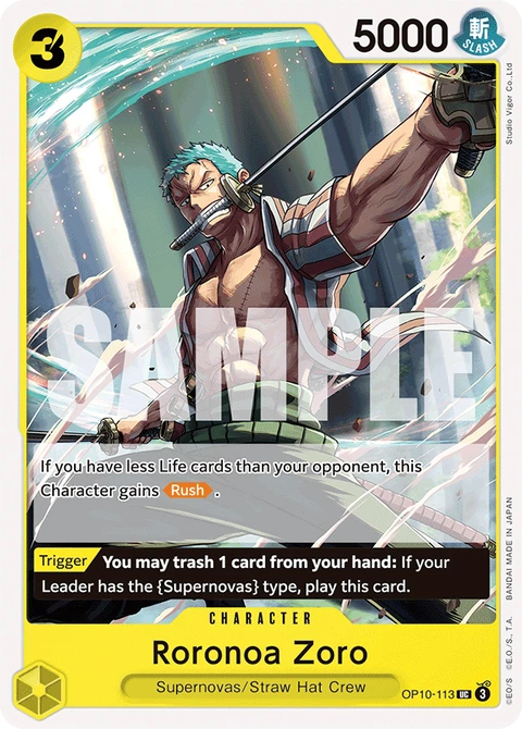 Roronoa Zoro - One Piece Card Game card