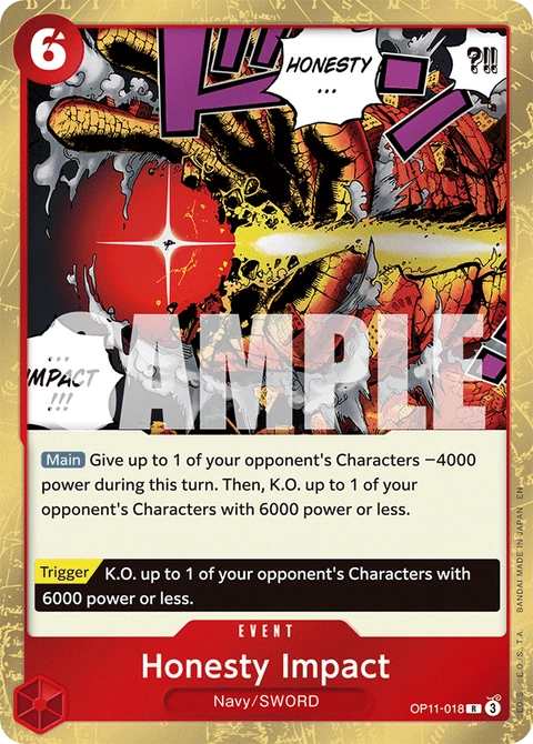 Honesty Impact - One Piece Card Game card