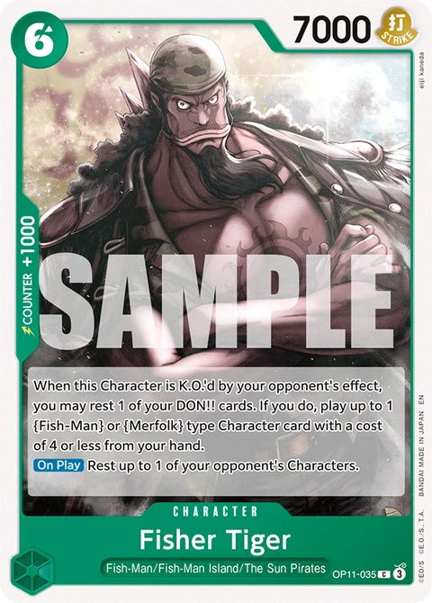 Fisher Tiger - One Piece Card Game card