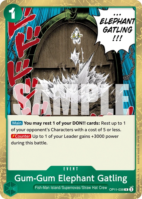 Gum-Gum Elephant Gatling - One Piece Card Game card