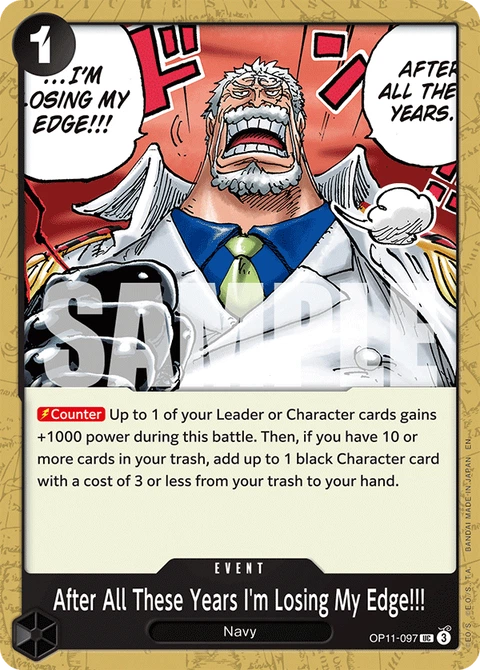 After All These Years I'm Losing My Edge!!! - One Piece Card Game card