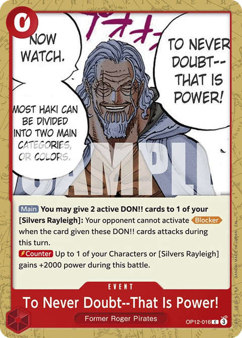To Never Doubt--That Is Power! - One Piece Card Game card