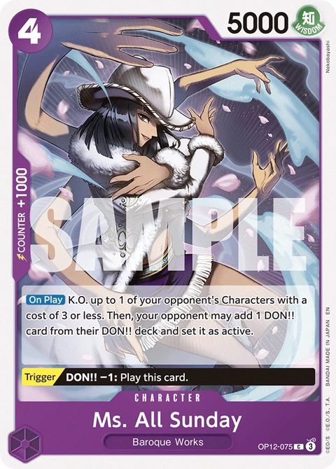 Ms. All Sunday - One Piece Card Game card