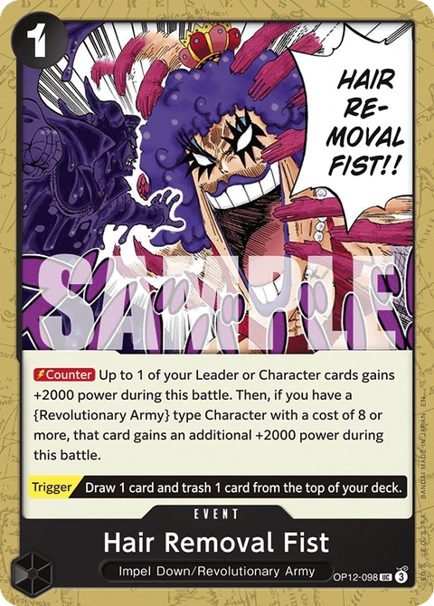 Hair Removal Fist - One Piece Card Game card