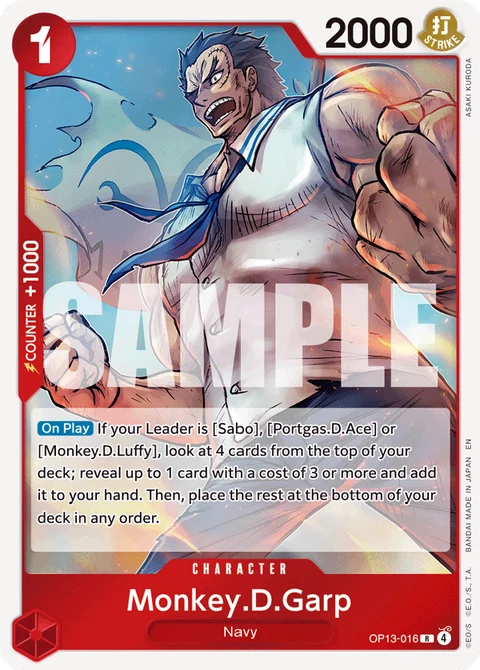 Monkey.D.Garp - One Piece Card Game card