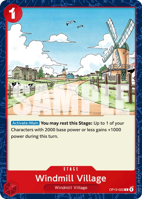 Windmill Village - One Piece Card Game card