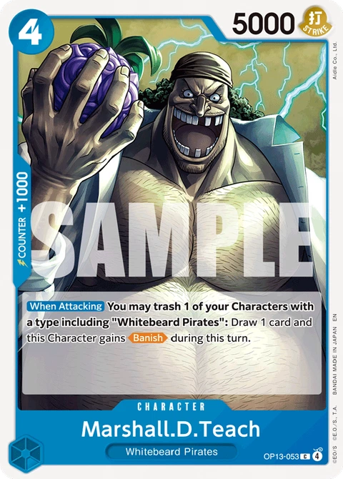 Marshall.D.Teach - One Piece Card Game card