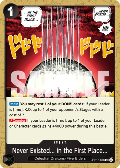 Never Existed... in the First Place... - One Piece Card Game card
