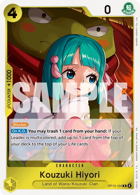 Kouzuki Hiyori - One Piece Card Game card