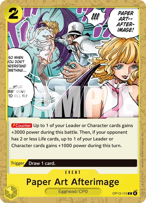 Paper Art Afterimage - One Piece Card Game card