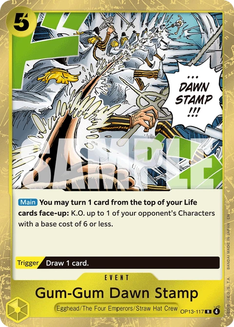 Gum-Gum Dawn Stamp - One Piece Card Game card