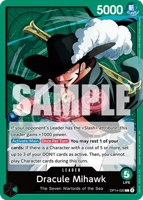 Dracule Mihawk, One Piece Card Game Leader
