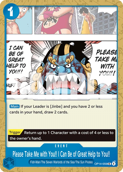 Please Take Me with You!! I Can Be of Great Help to You!! - One Piece Card Game card