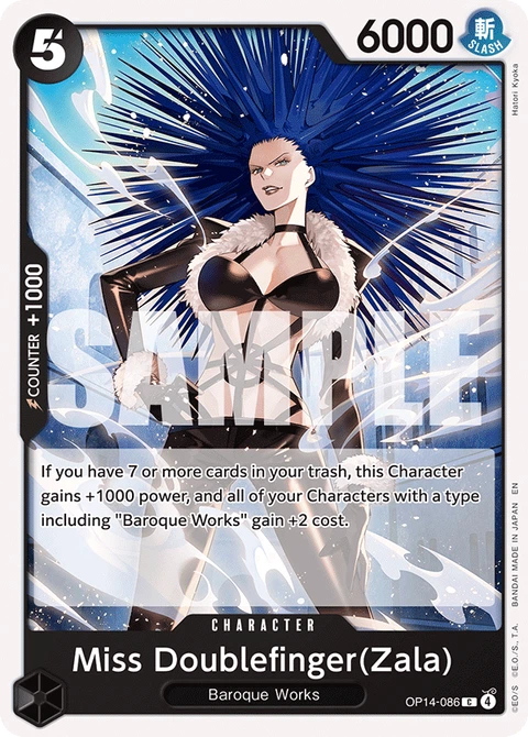 Miss Doublefinger(Zala) - One Piece Card Game card