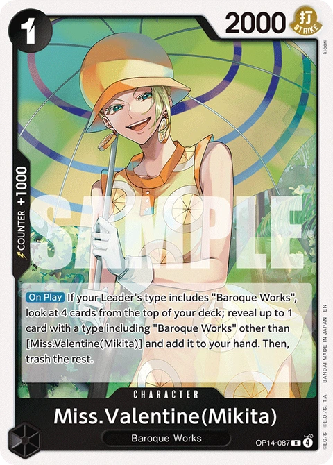 Miss.Valentine(Mikita) - One Piece Card Game card