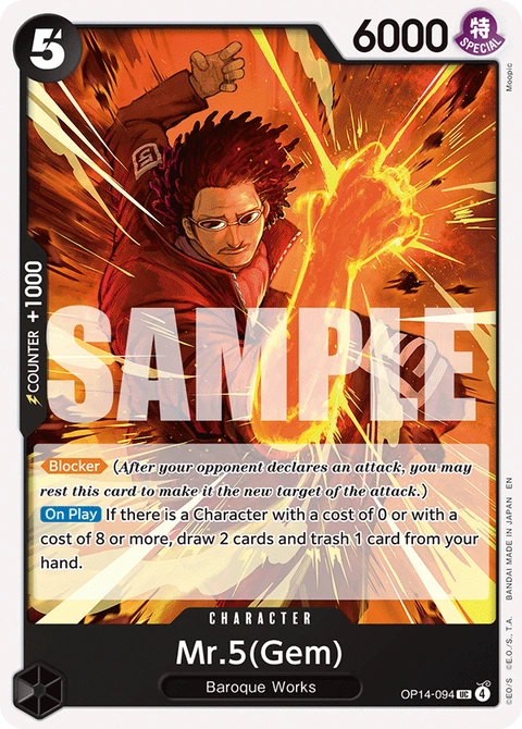 Mr.5(Gem) - One Piece Card Game card