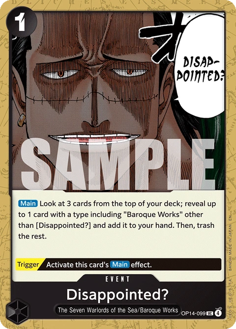 Disappointed? - One Piece Card Game card