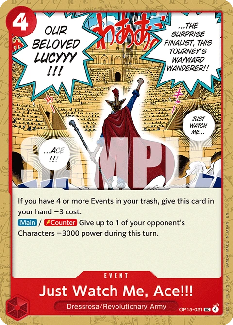 Just Watch Me, Ace!!! - One Piece Card Game card