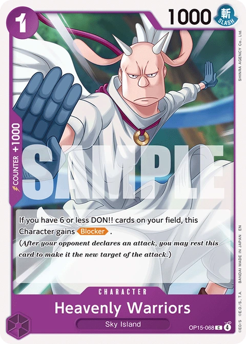 Heavenly Warriors - One Piece Card Game card